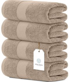 Luxury Bath Towels Set of 4 Large 700 GSM Cotton Ultra Soft Bath Towels 27x54 inch Highly Absorbent and Quick Dry Hotel Towels Plush Shower Towels Tau