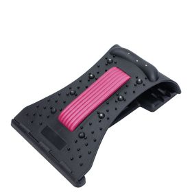 Home lumbar spine cervical support neck traction device (Option: Pink BlackA-Chinese)