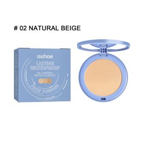 OUHOE Long-lasting Finishing Compact - Flawless, Long-wearing, Non-transferable, Easy To Touch-up, Natural, Lightweight, And Breathable Setting Powder (Shade: 02NATURAL BEIGE)