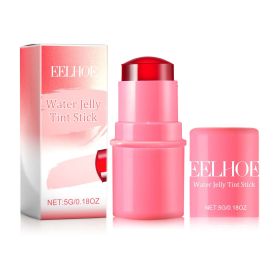 EELHOE Fruit Jelly Blush Lip Gloss Stick Lazy Contouring Even Skin Tone Brightening And Colorful Easy To Apply Lip Gloss Stick (Specification: Red)