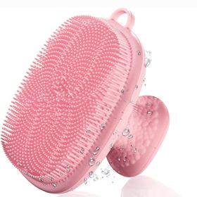 Face Scrubber, Silicone Face Scrubber for Men (Color: Pink)