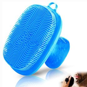 Face Scrubber, Silicone Face Scrubber for Men (Color: Blue)